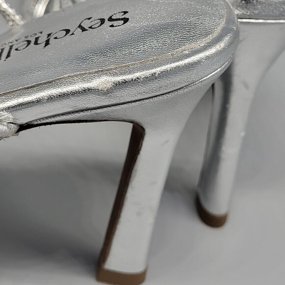 Seychelles Te Amo Silver High Heel Sandals NWOT - Picture 16 of 16